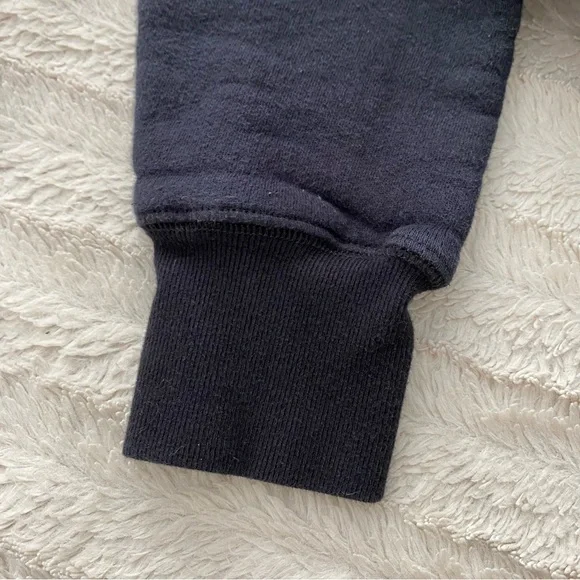 Good American Stars And Stripes Black Silver Hoodie Sweatshirt Dress - Picture 14 of 16